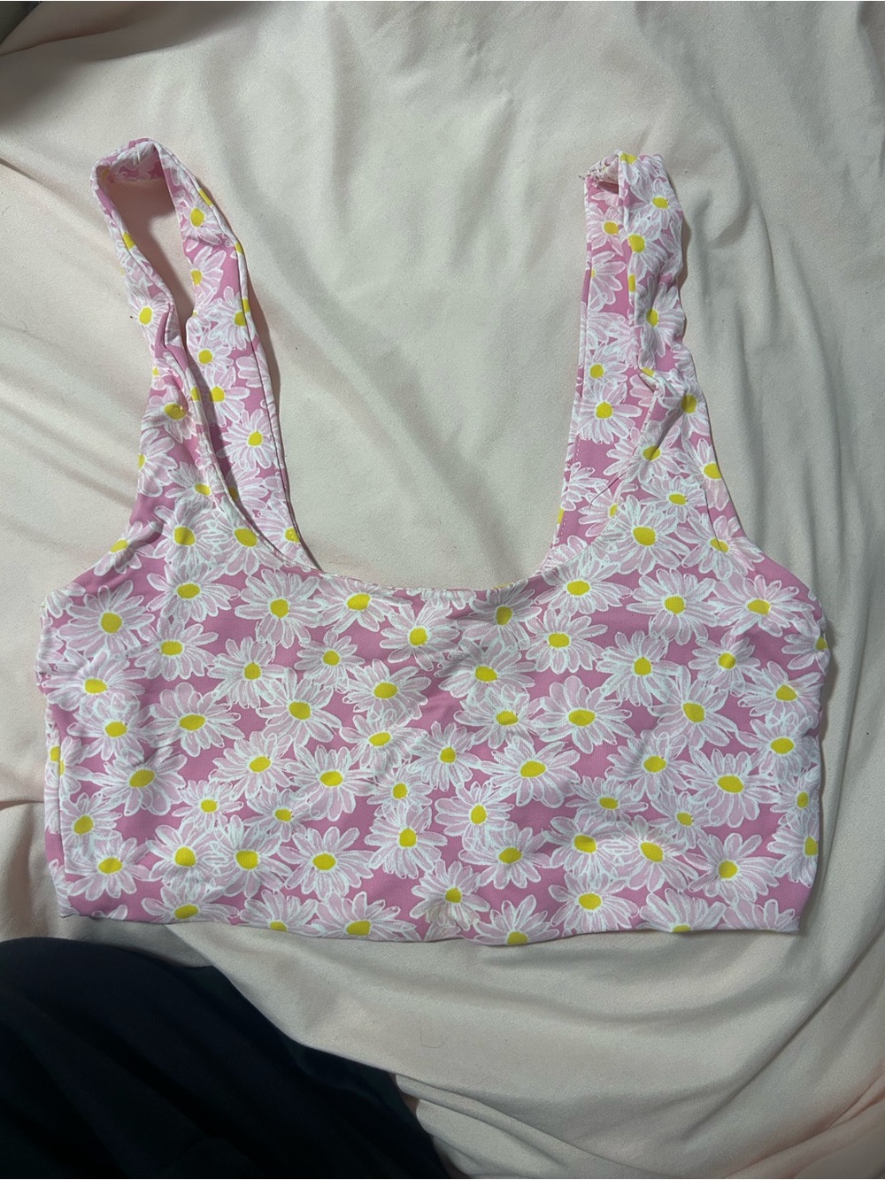 Zara Yellow and Pink Floral Crop-Top